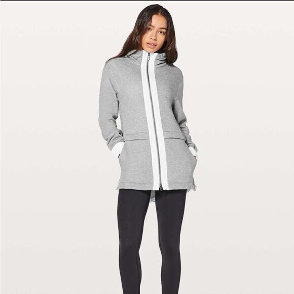 Lululemon Light As Warmth Jacket PrimaLoft Fleece Grey 6 - Picture 1 of 12